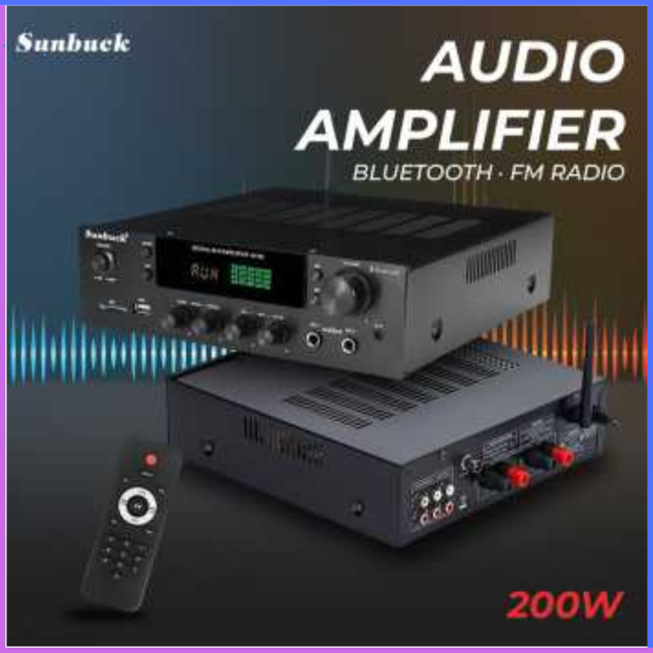 CL COD Sunbuck Audio Amplifier Bluetooth EQ Karaoke FM Radio 200W AV 80 ...