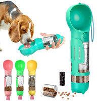 แบบพกพา Cat Dog ขวดน้ำ Feeder ชามดื่มพร้อม Poop Shovel Outdoor Water Dispenser Feeder อุปกรณ์เสริม