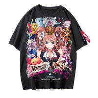 Danganronpa: Trigger Happy Havoc ผู้ชายฤดูร้อนเสื้อยืดแขนสั้นสำหรับสตรี Tees เสื้อยืดสีดำสำหรับผู้ชายผู้หญิงวัยรุ่น Streetwear Harajuku Ripped กราฟิกพิมพ์เสื้อ