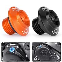 ☄สำหรับ KTM RC 125 390 DUKE 2014-2019ฝาข้อเหวี่ยงรถจักรยานยนต์ CNC ฝาฟิลเลอร์น้ำมันเครื่อง M16x1.5ปลั๊กฝาครอบเกลียวสำหรับ KTM Duke 125 200