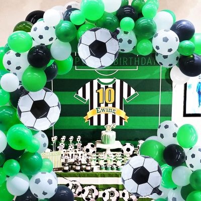 Soccer Balloons Arch Garland Kit - 106pcs Soccer Balloon Party Supplies Football Soccer Theme Kids Birthday Party Decorations