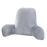 Back Cushion With Arm Support Bed Reading Rest Waist Chair Car Seat Sofa Rest Lumbar Cushion Cotton Linen Plush Fabric