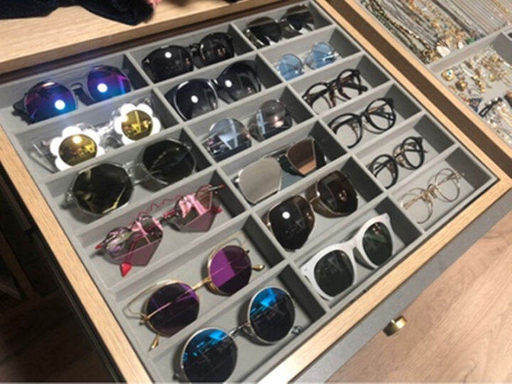 Custom glasses display tray drawer sunglasses storage box fashion