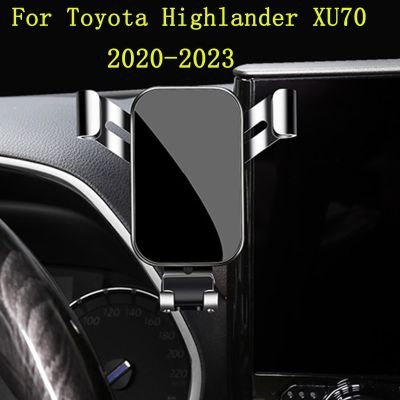 ที่วางโทรศัพท์ในรถ LHD สำหรับโตโยต้า Highlander 2023 2021 2022ที่ยึดโทรศัพท์มือถือแท่นยึดอุปกรณ์ในรถที่ตั้งโทรศัพท์มือถือที่ชาร์จแบบไร้สาย