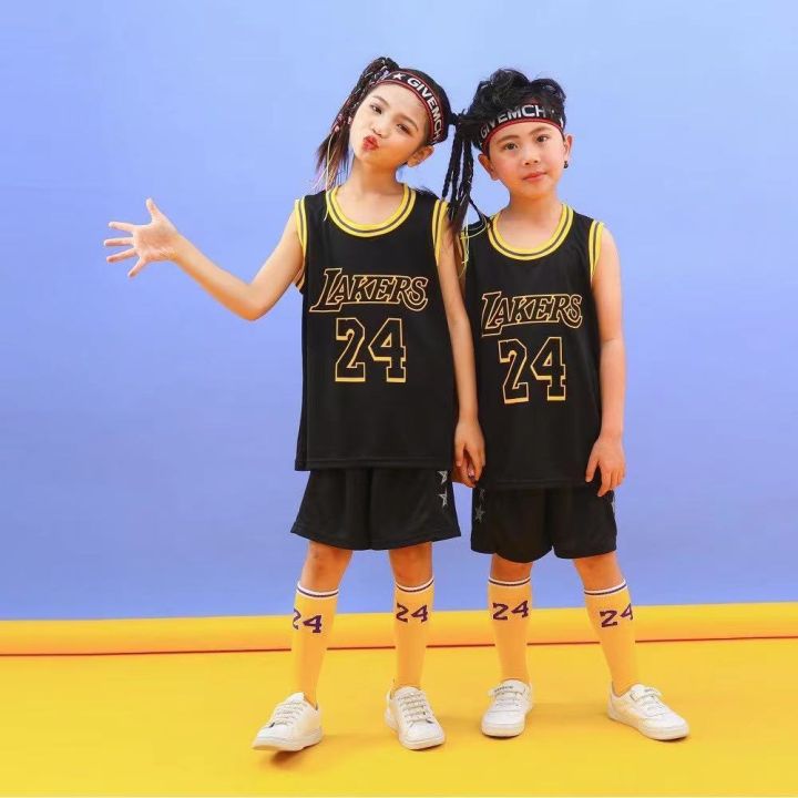 L.A Lakers Jersey #24 Kobe Bryant Jersey Kids Tops+Shorts Jersey