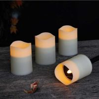 Pack of 3 or 6 Pieces Flameless Votive Solar Candles With Rechargeable FunctionBattery Operated Tealights For outdoor Garden