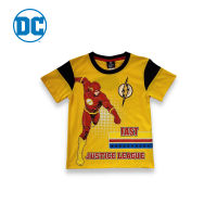 Magic Two Justice League T-Shirt For Kids Yellow Colour เสื้อคอกลมพิมพ์ลายจัสติสลีกสำหรับเด็ก สีเหลือง