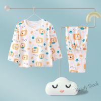 【Ready Stock】 ☊■﹍ C22 Childrens Clothing Baby Girls Pajamas Cartoon Fruit Print Cotton Sleepwear Kids Clothing