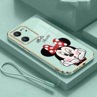 [แถมสาย] Xiaomi 13T Pro 13T เคสซิลิโคนมันวาวลายการ์ตูนมินนี่ดิสนีย์เคสนิ่มลายเมาส์