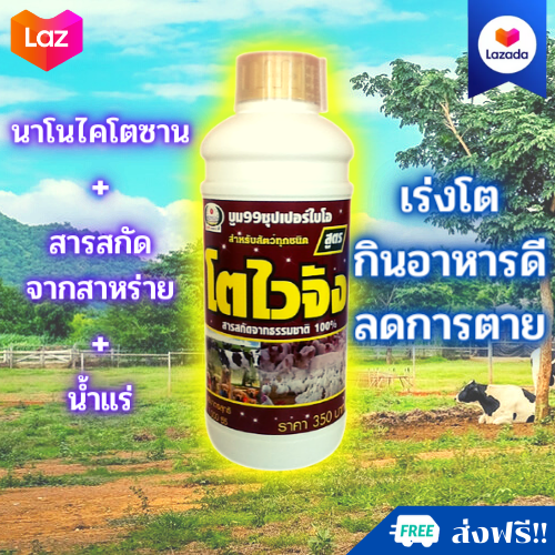 ส่งฟรีไม่ใช้โค๊ด-โตไวจัง-อาหารเสริมสำหรับสัตว์ทุกชนิด-ไคโตซาน-เร่งโต-แข็งแรง-น้ำหนักดี