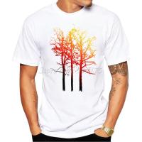 2019 Fashion Mens Fire Trees Design T Shirt Male Cool Tops Hipster Printed Summer Tees - T-shirts - AliExpress