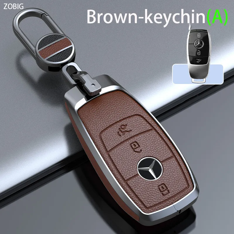 Compatible with Mercedes Benz Key Fob Cover with Keychain,Soft TPU 360  Degree Protection Key Shell Case for 2017-2020 E-Class S-Class 2019-2021