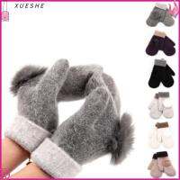 XUESHE Accessories Hands Warmer Fur Ball Wool Mittens Women Gloves Cashmere Blend