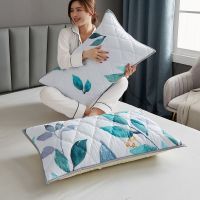 1 PC Waterproof Cotton Pillowcase Quilted Thicken Pillow Case Solid Color White Green Blue Pillow Protect Cover Surang Bantal 48x74cm