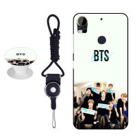 เคสโทรศัพท์ BTS สำหรับ HTC Desire 10 Pro เคสซิลิโคนแบบนิ่มที่มีรูปแบบเดียวกันและเชือก