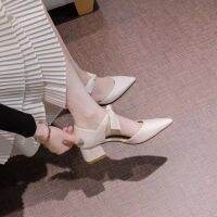 Heels Heels for women Korean Style Chunky Heel y Fashion Shoes 【NINI】