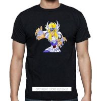 Saint Seiya Cygnus Hyoga Cartoon Anime Series MenS Black T-Shirts New Funny Clothes Tee Streetwear