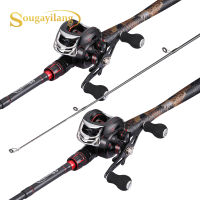 S Ouilang Baitcasting คันเบ็ดและรีล1.8เมตร1.98เมตร2.1เมตรคาร์บอนก้านและสูงสุดลาก10กิโลกรัมรีลสำหรับน้ำจืดเบสตกปลา P Esca