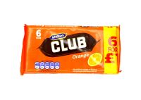 Club orange chocolate 6 bars - Mcvities 132g