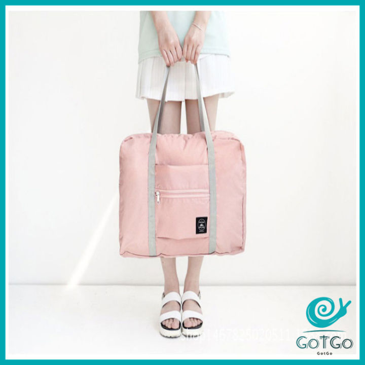 gotgo-กระเป๋าเก็บเดินทาง-กระเป๋าผ้าบรรจุของใช้ต่าง-ๆ-พับเก็บได้-กระเป๋าถือ-travel-storage-bag-มีสินค้าพร้อมส่ง