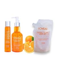 Somsai soap สบู่ส้มใส สบู่วิตามินซีสด 100/300 ml/ ถุงเติม 250 ml