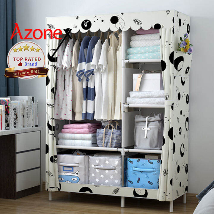 Lemari Pakaian Portable Cloth Rack Serbaguna Organizer Rak Baju ...