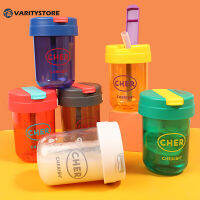 [Varitystore] แบบพกพาแก้วคริสตัลแว่นตาที่มีฝาปิดแก้วกาแฟปิดผนึก INS ลมฟางถ้วย Drinkware เอสเพรสโซ่ถ้วยฟองชาถ้วย