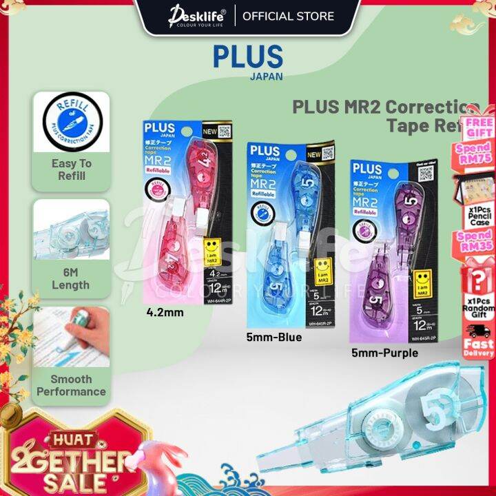 Desklife PLUS MR2 Correction Tape Refill 4.2mm / 5mm (2s/CARD