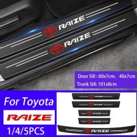 Car Door Sill Side Anti Scratch Protector Sticker Threshold Carbon Fibre Leather Sticker For Toyota Raize 2022 TRD GR Gazoo Racing GR Sport Accessories are