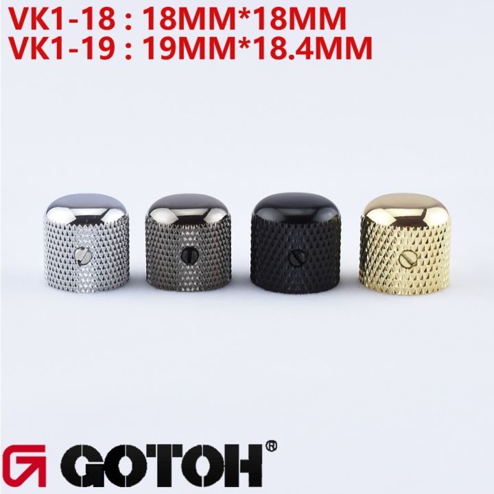 made-in-japan-original-gotoh-dome-brass-metal-knob-for-guitar-bass-vk1-18-vk1-19-guitar-bass-accessories