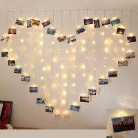 Icicle Curtain Lights Heart Shaped Photo Clips String Light AC220V 2x1.5M 128 LEDs Decorative Lights for Birthday Party Wedding