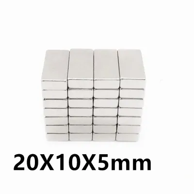 2/5/10PCS Rectangular Magnet 20x10mm Thickness 5mm Neodymium Block Rare Earth Powerful Magnet N35