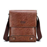 JEEP BULUO Fashion Males Crossbody Bag Casual Business PU Leather Mens Messenger Bag Vintage Men Bags Zipper Shoulder Clutch