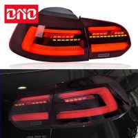 Oiozkhjue ไฟท้าย LED สำหรับ Volkswagen Vw Golf 6,528 2009-2013หลังไฟเดย์ไลท์เบรคย้อนกลับสัญญาณเลี้ยวแบบไดนามิกไฟท้ายรถ