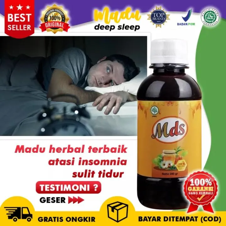 Mds Madu Deep Sleep Original 280gr Bpom Obat Insomnia Herbal Obat