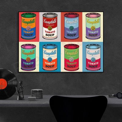 Vintage Campbell S Tomato Soup Pop Art Poster - Andy Warhol Style Wall Decor Art For Kitchen Or Dining Room
