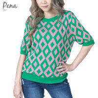 Pena house เสื้อผู้หญิงคอกลม ผ้าแฟลตนิต แขนสั้น POSW072303