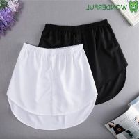 COD ❄❇△ imoq55 store WONDERFUL Fashion Fake Top Black White Mini Skirt Lower Sweep Splitting Layering Adjustable Girls Women Half-Length Underskirt/Multicolor