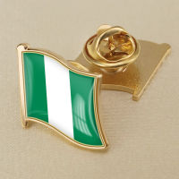 Nigeria Nigerian Flag Crystal Resin Drop Badge Brooch Flag Badges of All Countries in the World All-metal Brooch Copper Brooch Collection