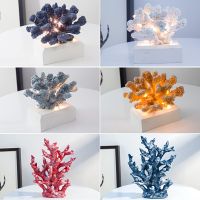 Luminous Simulation Resin Coral Fish Tank Aquarium Decoration Landscaping Ornaments Bedroom Office Desk Plant Home Decor