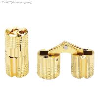 ✽❒ Brass Furniture Hinges 8-18mm Hidden Cabinet Copper Invisible Door Hinge Concealed Barrel Hinge for Gift Box Hardware