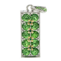 Hot Rhinestones เพชรสร้อยคอ USB Flash Drive ไดรฟ์ปากกาหมุนความจุจริง4G 8G 16GB Memory Stick ความเร็วสูง U Flash Disk