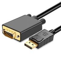 HGHVV6234 Displayport เป็น VGA HDTV 1080P อะแดปเตอร์ตัวผู้กับตัวผู้ไปยังสาย VGA