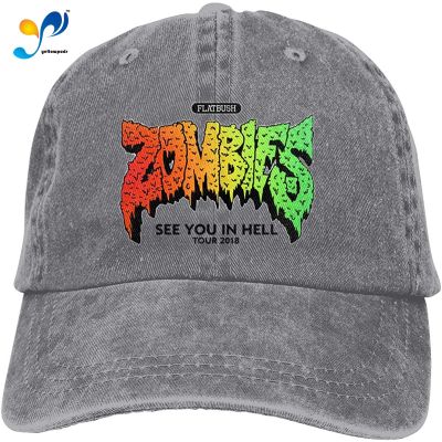Flatbush-Zombies Unisex Vintage Jeans Baseball Hat Adjustable Denim Cap Trucker Hat