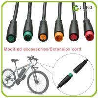 CUFEI สีดำ สายเคเบิลเสริม สำหรับ eBike bafang ขาจอแสดงผล สายเคเบิล2/3/4/5/6Pin ขั้วต่อกันน้ำ ขั้วต่อฐาน