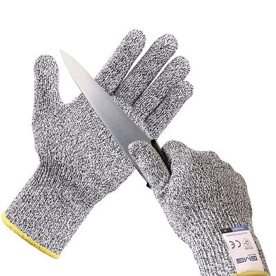 Anti Cut Proof Gloves Hot Sale GMG Grey Black HPPE EN388 ANSI Anti Cut Level 5 Safety Work Gloves Cut Resistant Gloves Nails  Screws Fasteners
