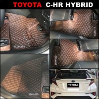 พรมปูพื้นรถยนต์6D TOYOTA C-HR สีกาแฟ เข้ารูป เต็มคัน 3ชิ้น