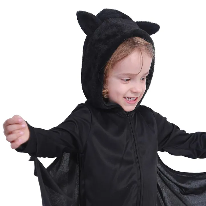 ชุดแวมไพร์เด็กสีดำสำหรับเด็ก-ปาร์ตี้คอสเพลย์ฮัลโลวีน