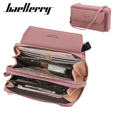 Baellerry Women Wallet Double Zipper Female Shoulder Bag Top Quality Cell Phone Pocket Summer Bags 2022 Fashion Crossbody Bags