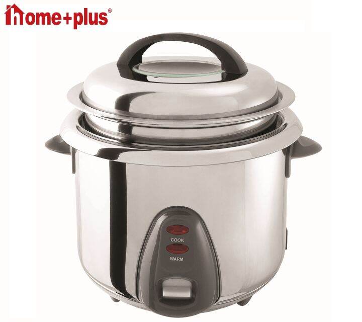 Home+Plus Stainless Steel Electric Rice Cooker 2.0 Litre Lazada